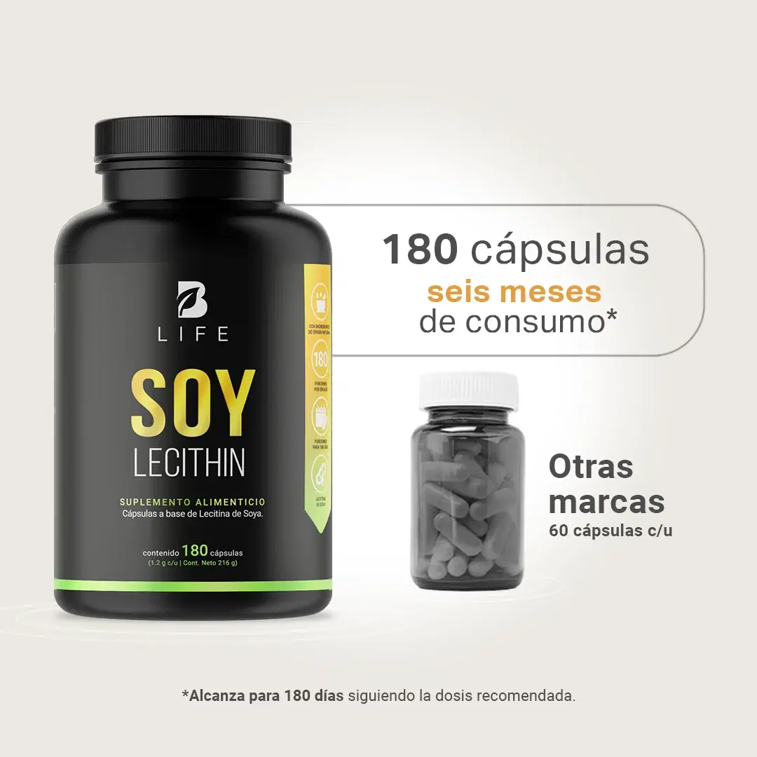 Imagen de Lecitina de Soya Natural | 180 cápsulas | 1200 mg por Porción