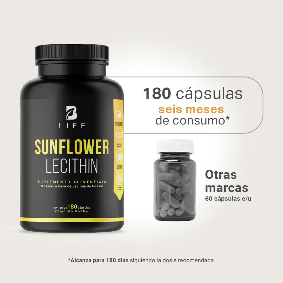 Imagen de Lecitina de Girasol | 1200 mg | 180 cápsulas