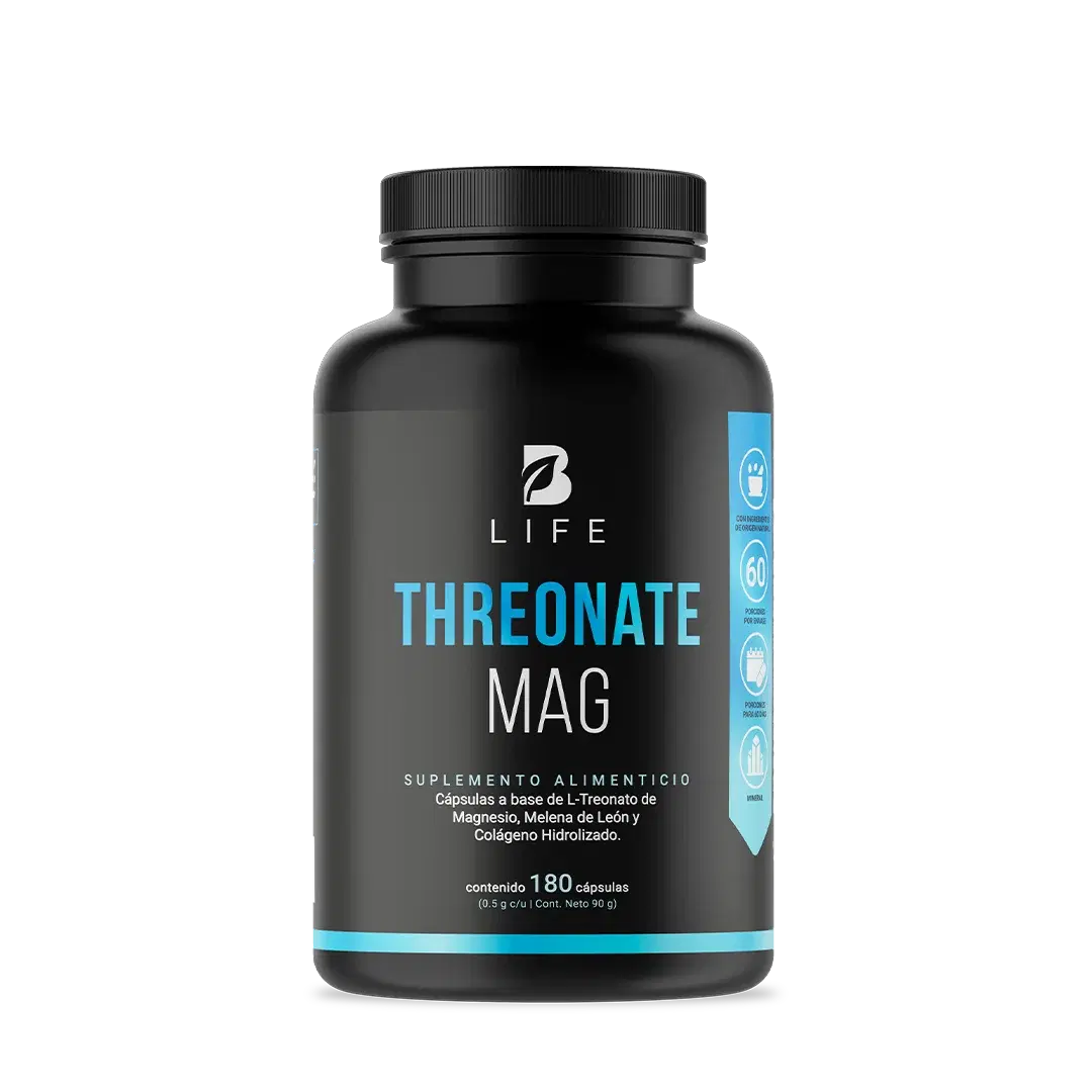 Imagen de Treonato de Magnesio | con Melena de Leon y Colágeno Hidrolizado | 180 cápsulas