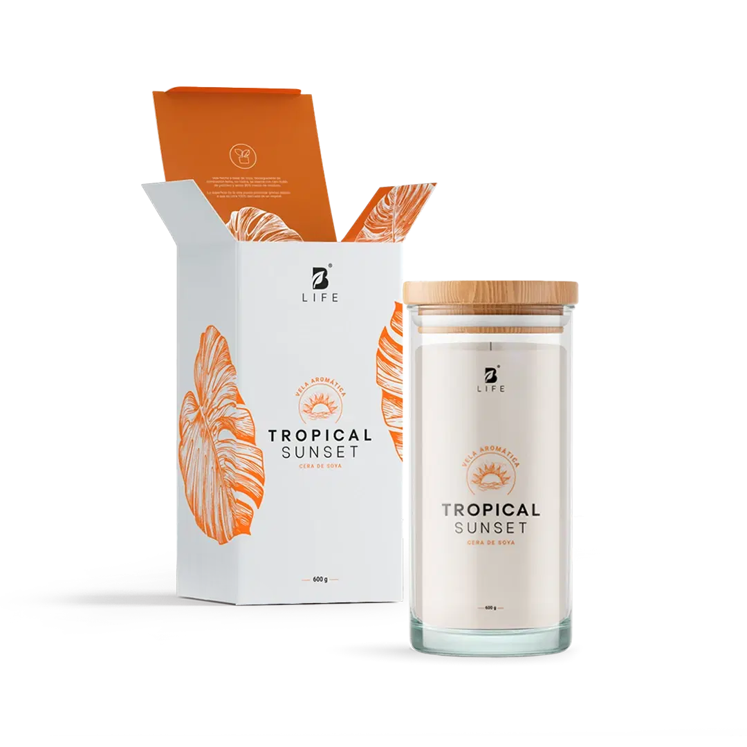 Imagen de Tropical Sunset Aromatic Candle | Vela Aromática Frutas Tropicales 600 g