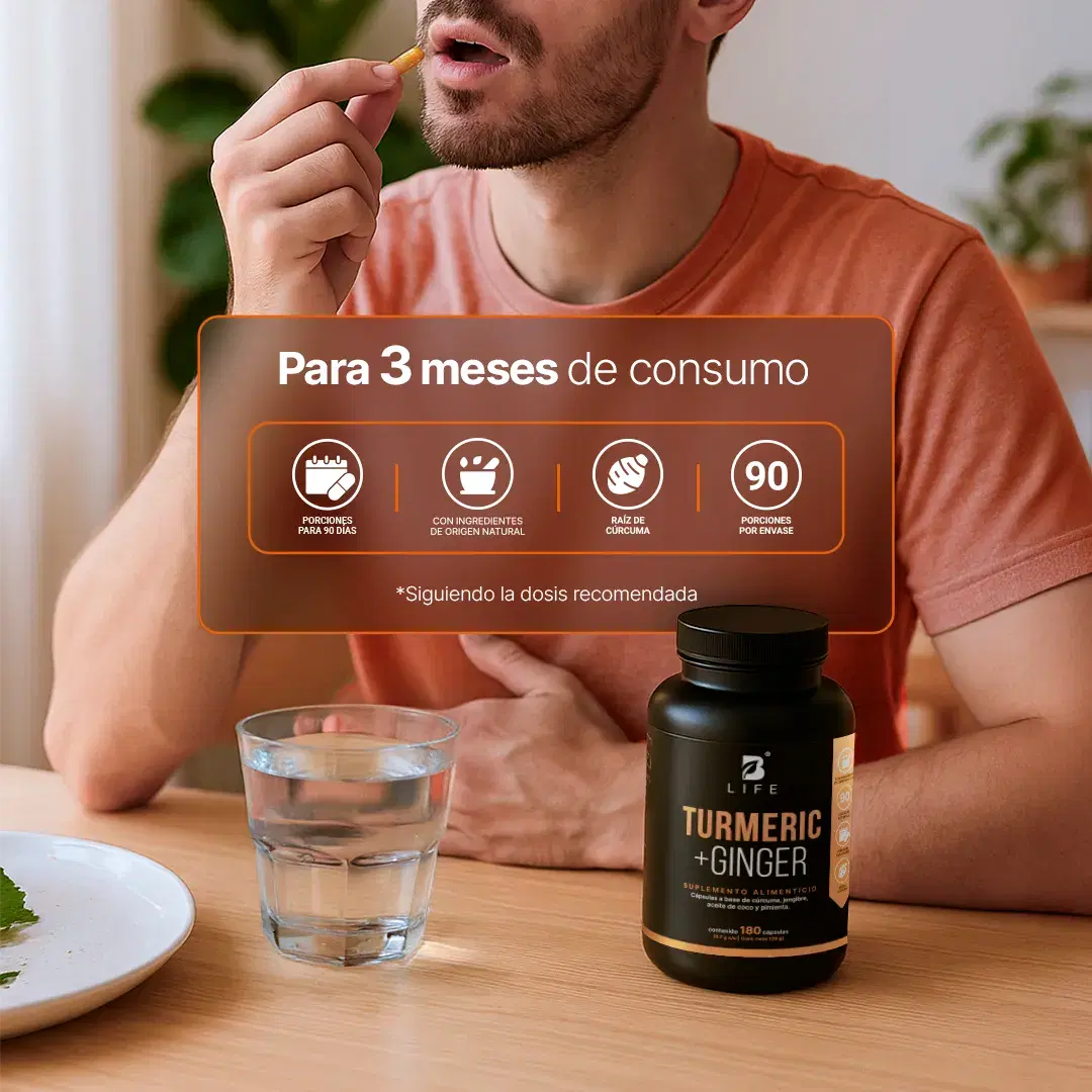 Imagen de Cúrcuma con Jengibre | adicionado con Aceite de Coco y Pimienta Negra | 1400 mg por Porción