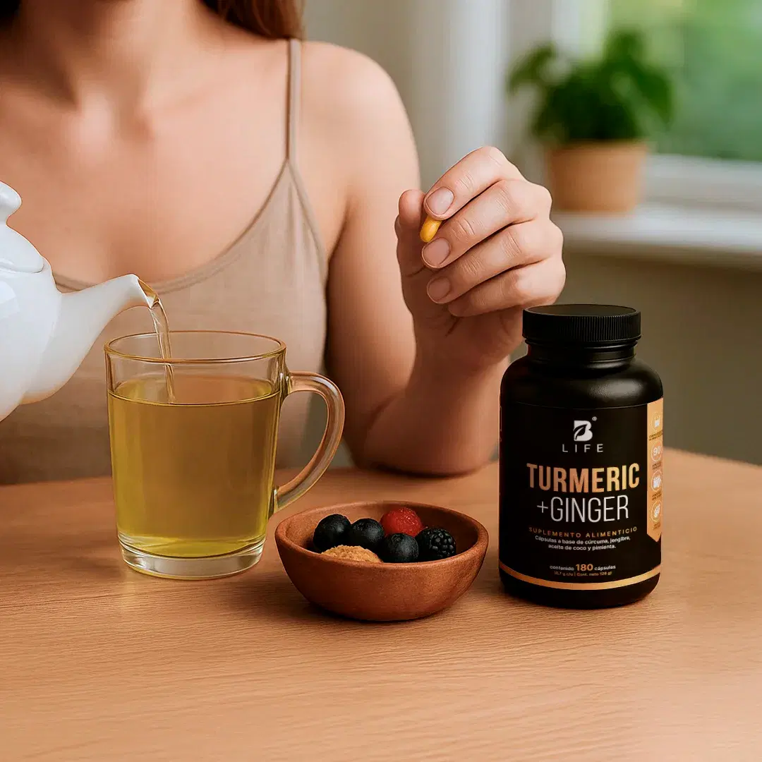 Imagen de Cúrcuma con Jengibre | adicionado con Aceite de Coco y Pimienta Negra | 1400 mg por Porción