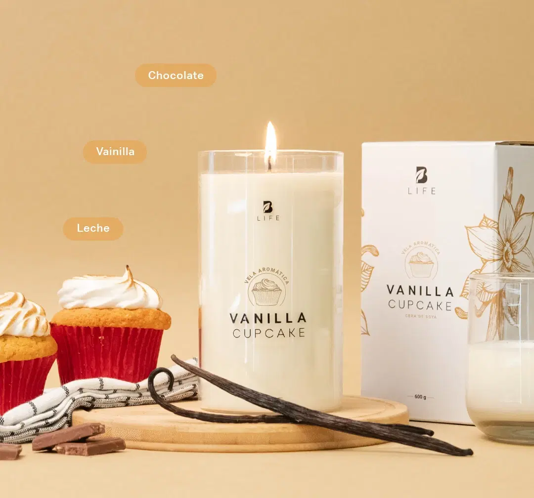 Imagen de Vanilla Cupcake Aromatic Candle | Vela Aromática Cupcake de Vainilla 600 g
