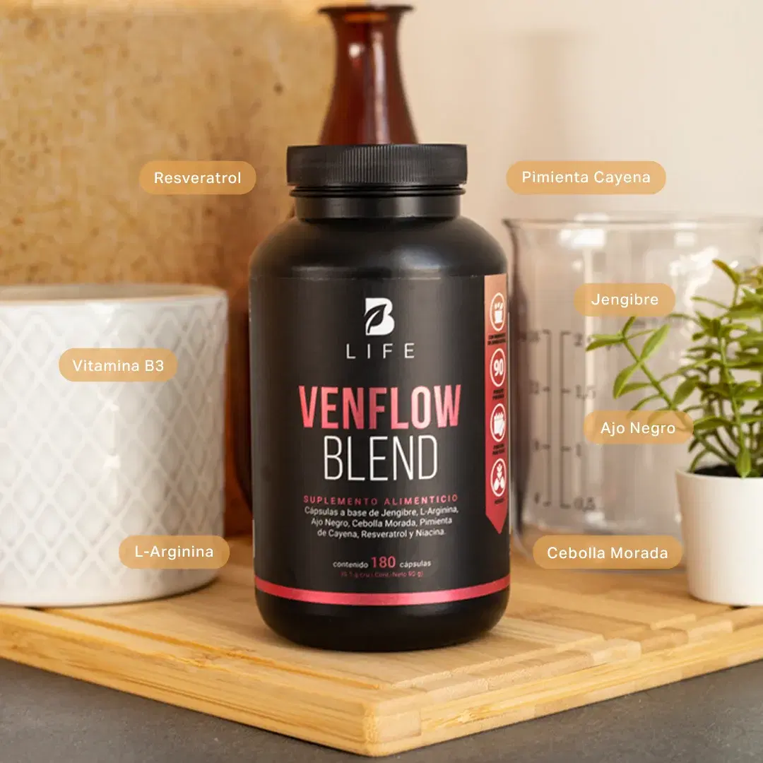 Imagen de Mezcla de Jengibre, Ajo negro, Arginina, Resveratrol, Vitamina B3, Cebolla Morada y Pimienta de Cayena
