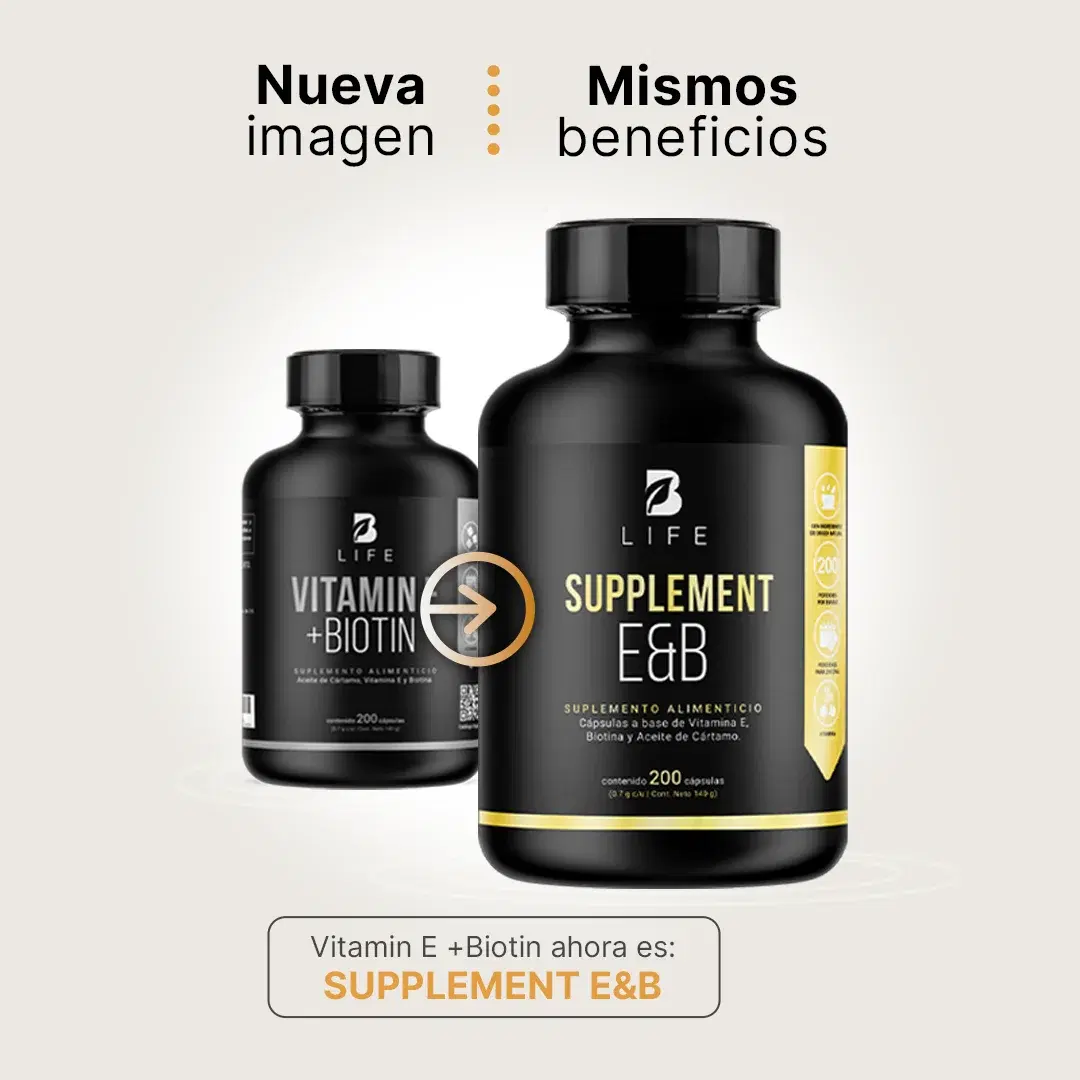 Imagen de Vitamina E 400 UI | con Biotina y Aceite de Cártamo | 200 cápsulas