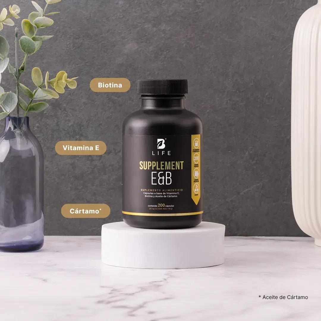 Imagen de Vitamina E 400 UI | con Biotina y Aceite de Cártamo | 200 cápsulas