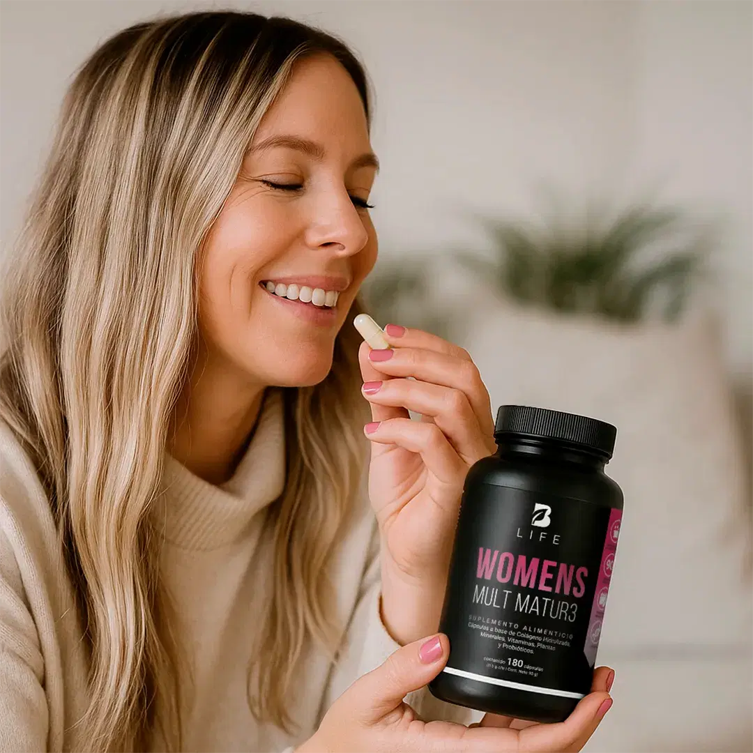 Imagen de Multivitamínico para Mujer de Más de 40 Años | Con Colágeno, Maca, Inositol y Probióticos | 1000 mg por porción