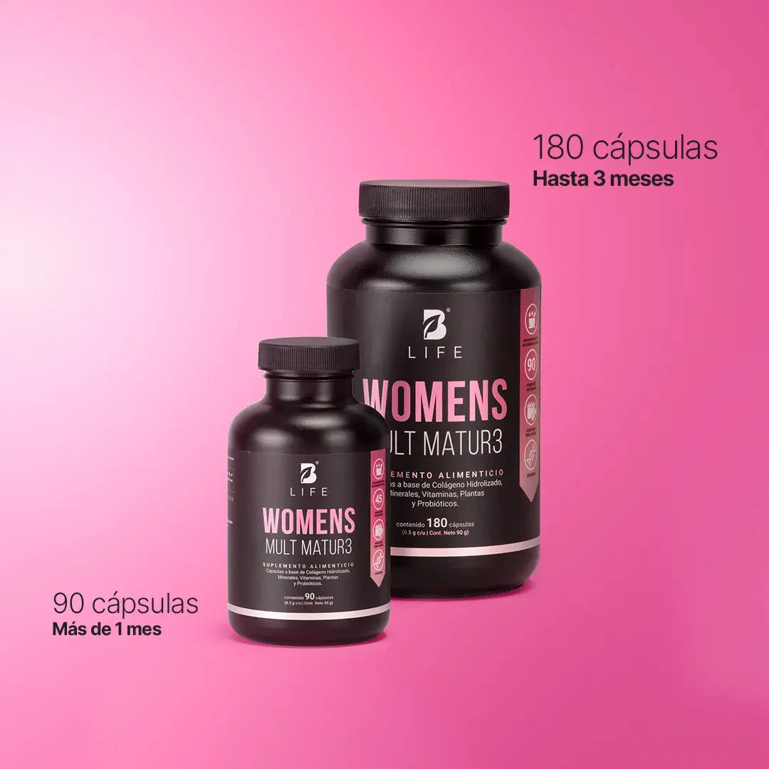 Imagen de Multivitamínico para Mujer de Más de 40 Años | Con Colágeno, Maca, Inositol y Probióticos | 1000 mg por porción