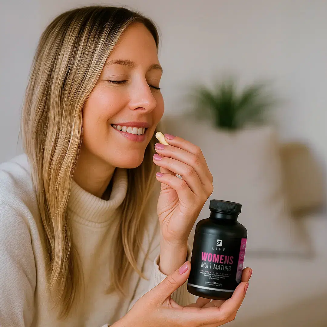 Imagen de Multivitamínico para Mujer de Más de 40 Años | Con Colágeno, Maca, Inositol y Probióticos | 1000 mg por porción