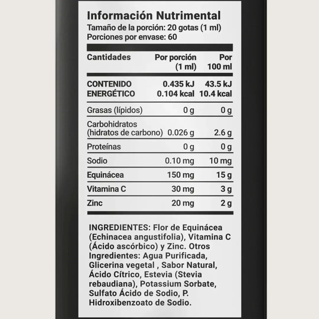 Imagen de Zinc Gotas | con Vitamina C y Equinácea | sabor Naranja | 60 pociones