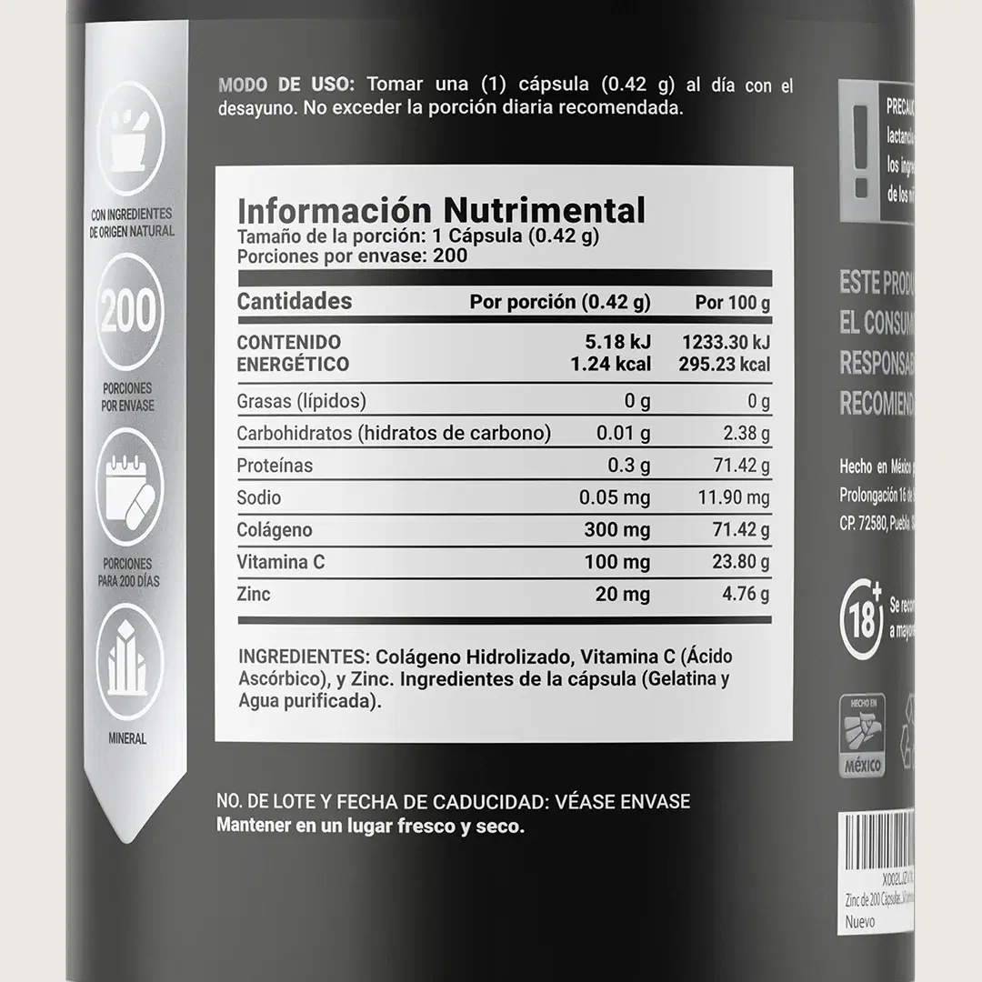 Imagen de Zinc | Adicionado con Colágeno y Vitamina C
