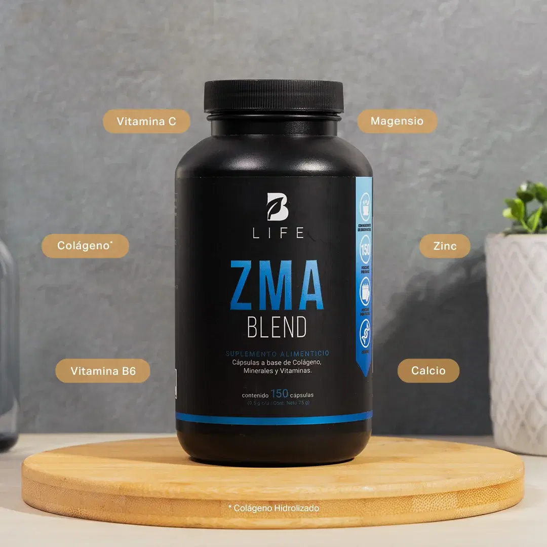 Imagen de Mezcla de Zinc | con Magnesio, Vitamina C, Colágeno Hidrolizado, Vitamina B6 y Calcio | 150 cápsulas