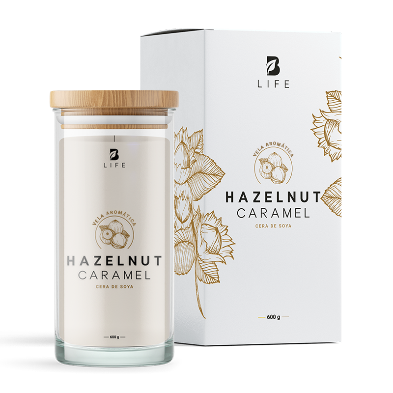 Hazelnut Caramel Aromatic Candle | Vela Aromática Avellana y Caramelo 600 g