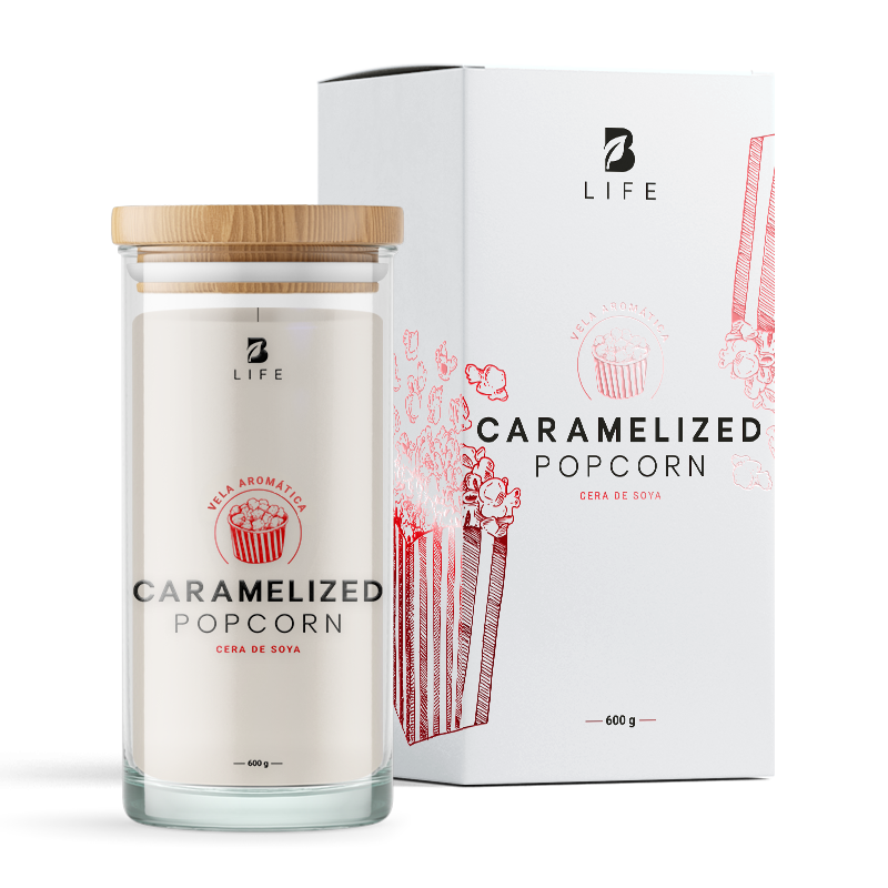 Caramelized Popcorn Aromatic Candle | Vela Aromática Palomita Caramelizada 600 g