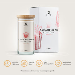 Caramelized Popcorn Aromatic Candle | Vela Aromática Palomita Caramelizada 600 g