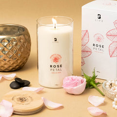Rose Petal Aromatic Candle | Vela Aromática Pétalos de Rosa