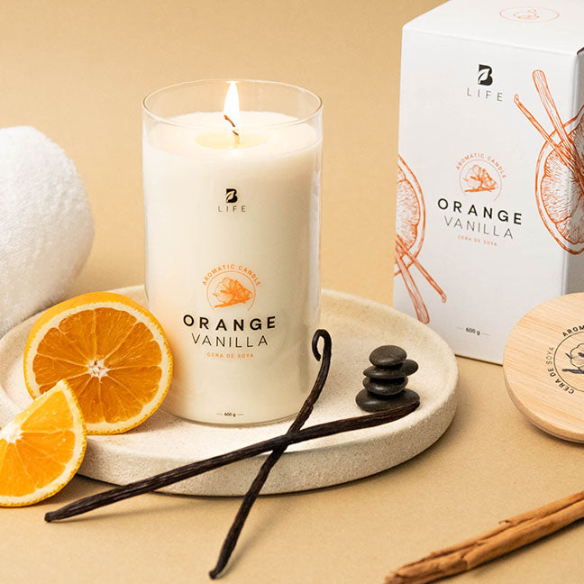 Orange Vainilla Aromatic Candle | Vela Aromática Vainilla Naranja
