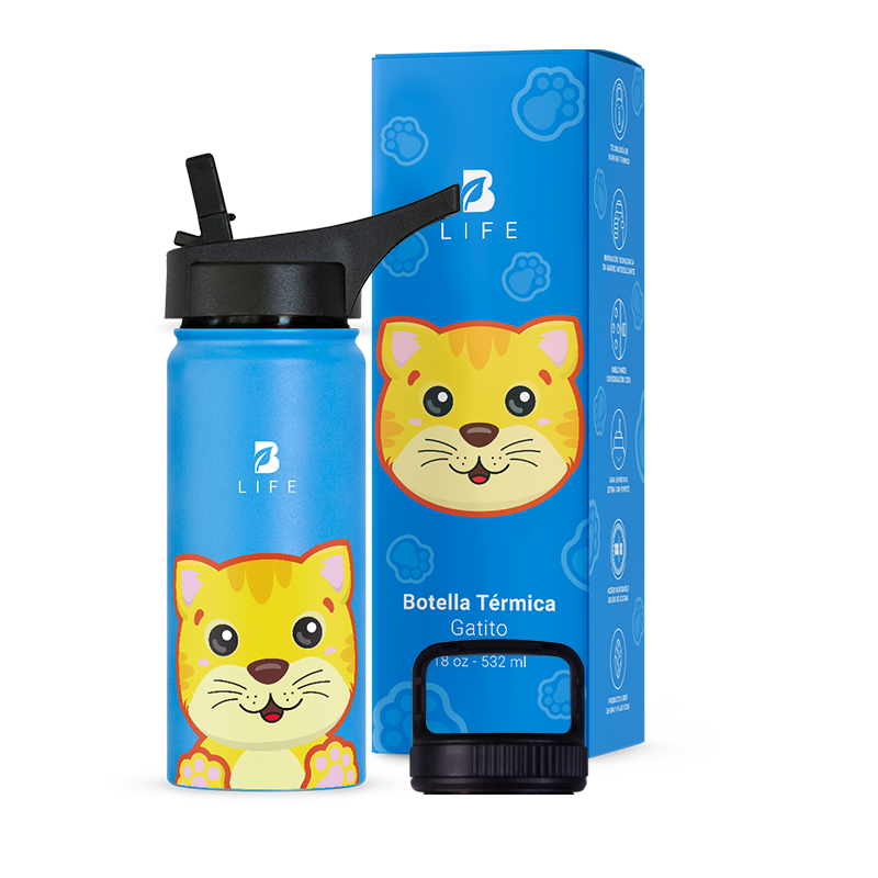 Botella Térmica Para Niños | Gatito 355 y 532 ml