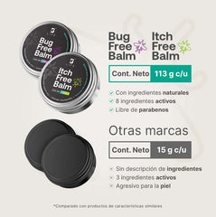 Kit Bug Free & Itch Free Balm | Kit de Bálsamo Anti-picaduras y Bálsamo Post-picaduras de Insectos 2 piezas 113 g c/u