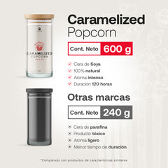 Caramelized Popcorn Aromatic Candle | Vela Aromática Palomita Caramelizada 600 g