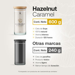 Hazelnut Caramel Aromatic Candle | Vela Aromática Avellana y Caramelo 600 g