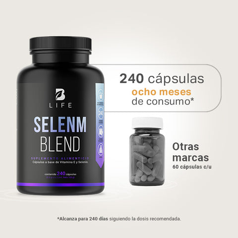 Selenm Blend B Life® 240 Cápsulas. Selenio Y Vitamina E – B Life