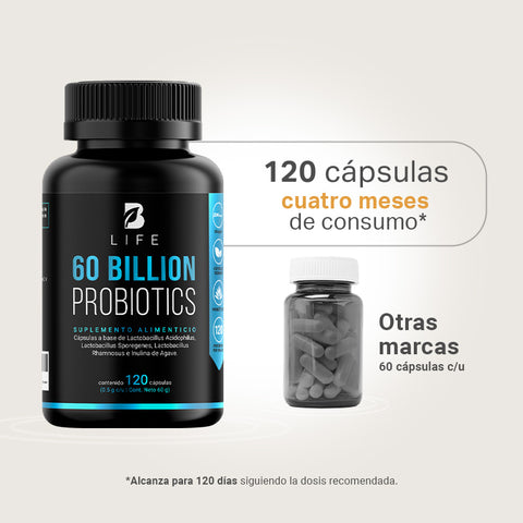 60 Billones De Probióticos B Life® 60 Y 120 Caps|60 Billion Probiotics ...