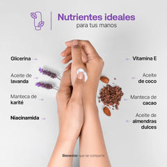 Natural Hand Cream Lavanda | Crema Natural para Manos Lavanda 80 ml c/u