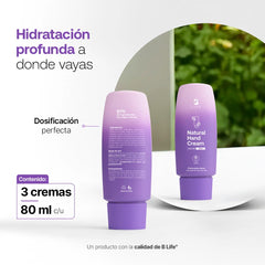 Natural Hand Cream Lavanda | Crema Natural para Manos Lavanda 80 ml c/u