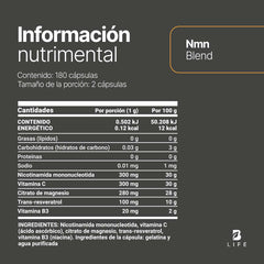 Mezcla de Citrato de Magnesio, Vitamina C, Trans Resveratrol y Vitamina B3