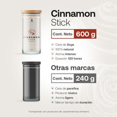 Vela Aromática de Canela | Cinnamon Stick Aromatic Candle