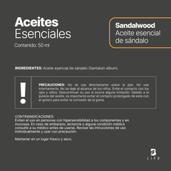 Sandalwood Essential Oil | Aceite Esencial de Sándalo 50 ml