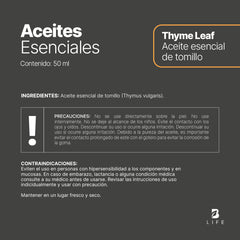 Thyme Leaf Essential Oil | Aceite esencial de Tomillo 50 ml