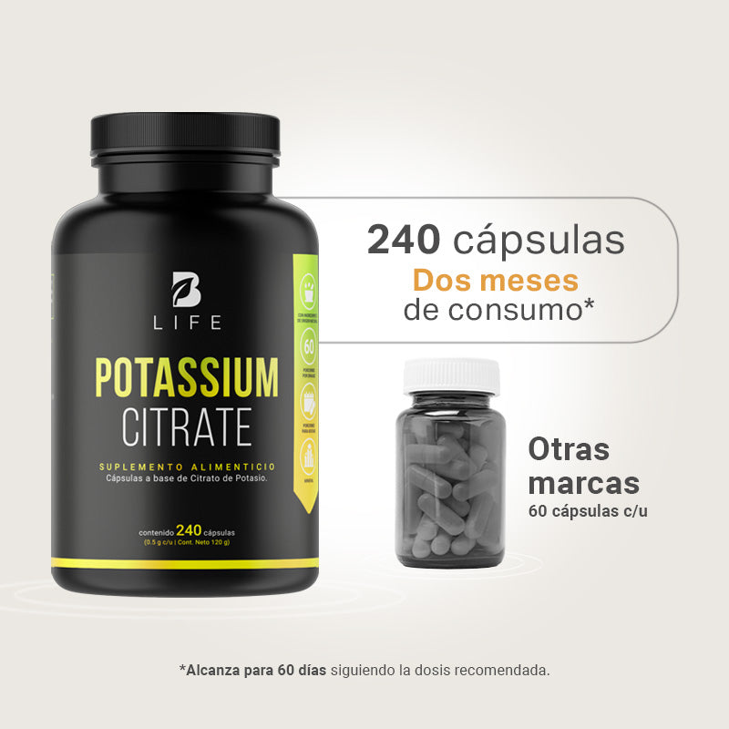 Potasio Citrato 60 cápsulas 1000 mg. – Suplementos Alimenticios