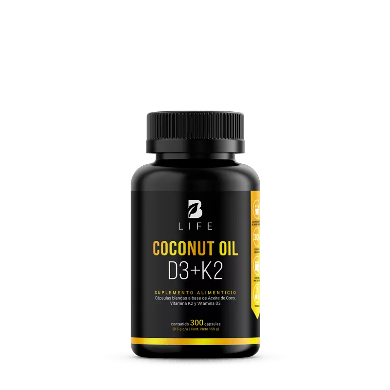 Coconut Oil D3+K2 | Aceite de Coco, Vitamina D3 y K2