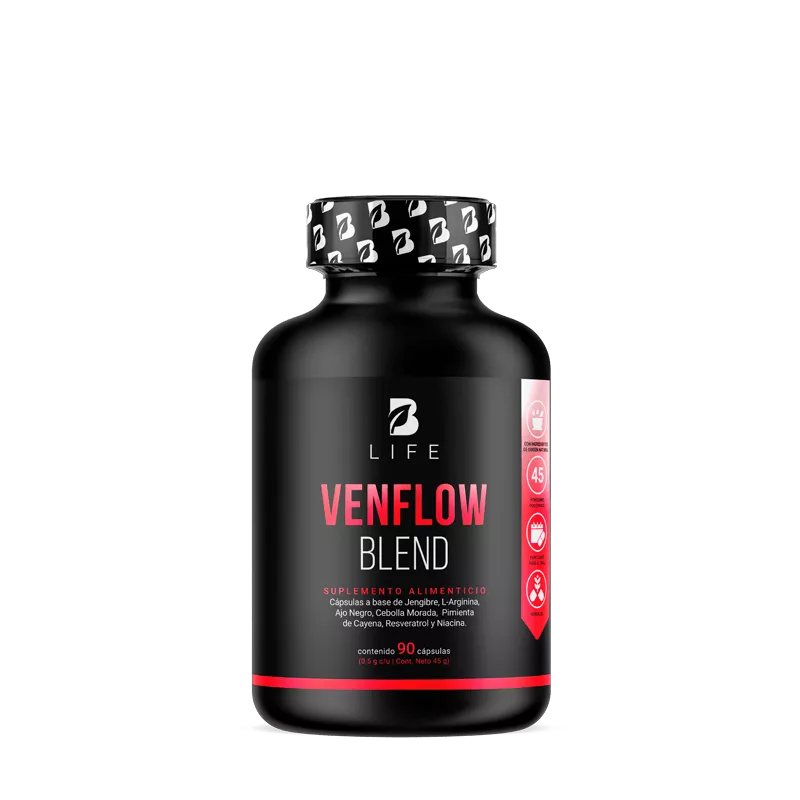 Fórmula a base de L-Arginina, Ajo Negro y Resveratrol | Venflow Blend